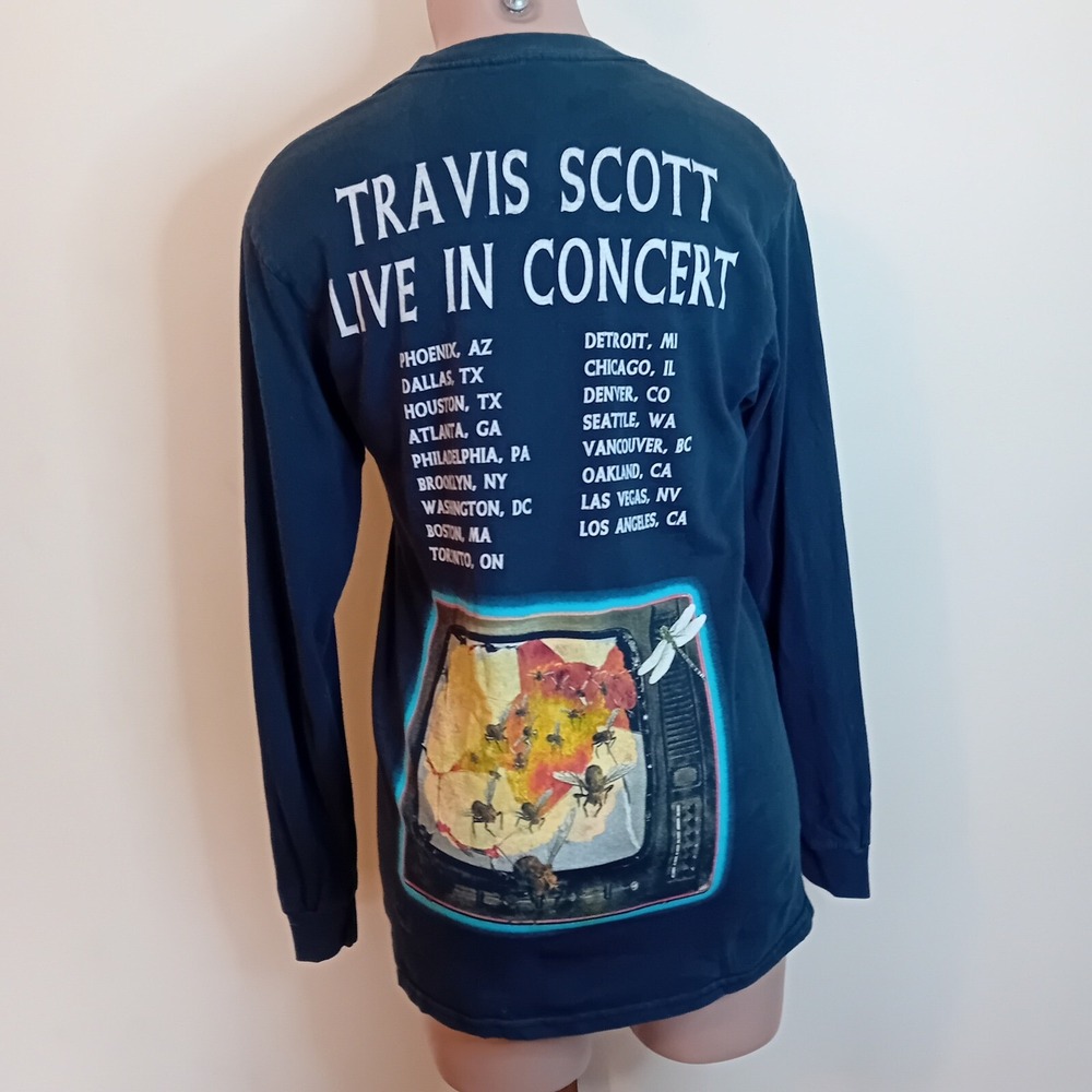 '17 Travis Scott Seeing Is Believing Tour Long Sleeve Graphic Tee Cactus Jack S - Picture 2 of 16